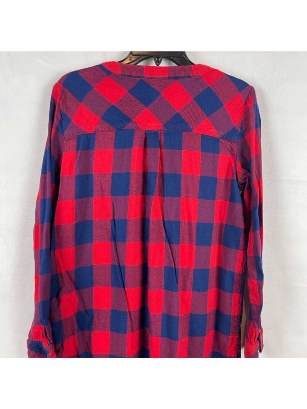 Gap Women Long Sleeve Plaid Pullover Top Shirt Size S - Picture 6 of 6